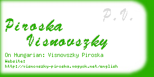 piroska visnovszky business card